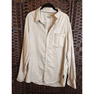 ExOfficio Shirt Mens Medium Beige Insect Shield Outdoor Fishing Hiking‎ Button